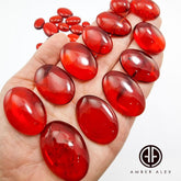 Red  Amber Free Shape Cabochons